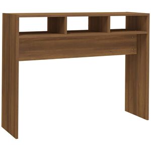 vidaXL Konsolip&ouml;yt&auml; ruskea tammi 105x30x80 cm tekninen puu