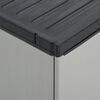 vidaXL Puutarhan roskiskaappi harmaa ja musta 68x40x85 cm PP