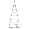 vidaXL Metallinen joulukuusi koristeeksi musta 150 cm
