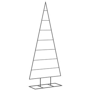 vidaXL Metallinen joulukuusi koristeeksi musta 150 cm