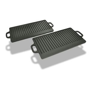 vidaXL K&auml;nnett&auml;v&auml; valurauta grillilevy 2 kpl 38x23 cm