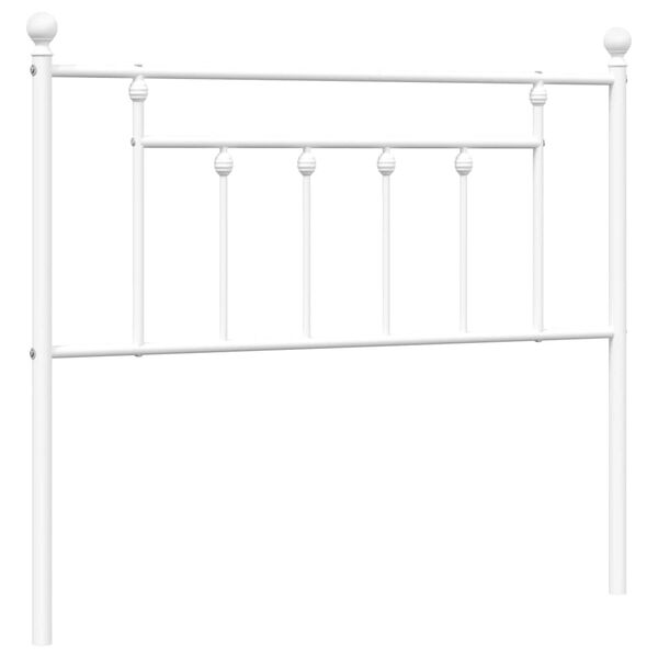 vidaXL Metallinen s&auml;ngynp&auml;&auml;ty valkoinen 107 cm