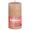Bolsius Pilarikynttil&auml;t Shimmer 4 kpl rustiikkinen 130x68 mm pinkki