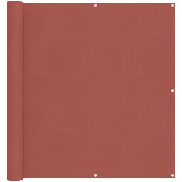 vidaXL Parvekkeen Verho Terrakotta 110 x 600 cm Oxford-kangas