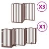 vidaXL Koiraportti kokoontaittuva 15 paneelia ruskea 750 cm poppelipuu