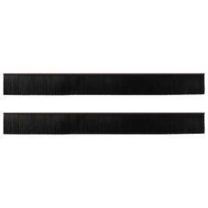 vidaXL Itsekiinnittyv&auml;t oven harjatiivisteet 2 pcs Ruskea 100 cm