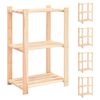 vidaXL 3-kerroksiset varastohyllyt 5 kpl 60x38x90 cm t&auml;ysi m&auml;nty 150kg