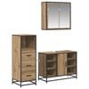 vidaXL Kylpyhuonekalustesetti ovella 3 pcs Artisan tammi Tekninen puu
