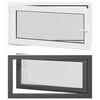 vidaXL Kellari-ikkuna RISOR 110 x 60 cm PVC ja lasi Antrasiitti
