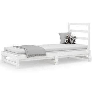 vidaXL Sohvas&auml;nky ulosvedett&auml;v&auml; valkoinen 2x (90x200) cm t&auml;ysi m&auml;nty