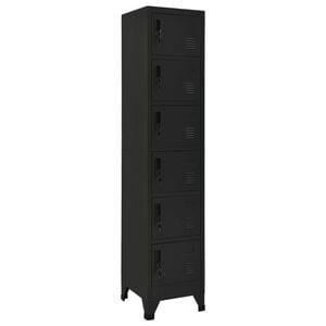vidaXL Pukukaappi musta 38x40x180 cm ter&auml;s