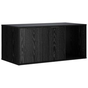 vidaXL Kissakotelo Huonekalu Musta tammi 100 x 49 x 45 cm Tekninen puu