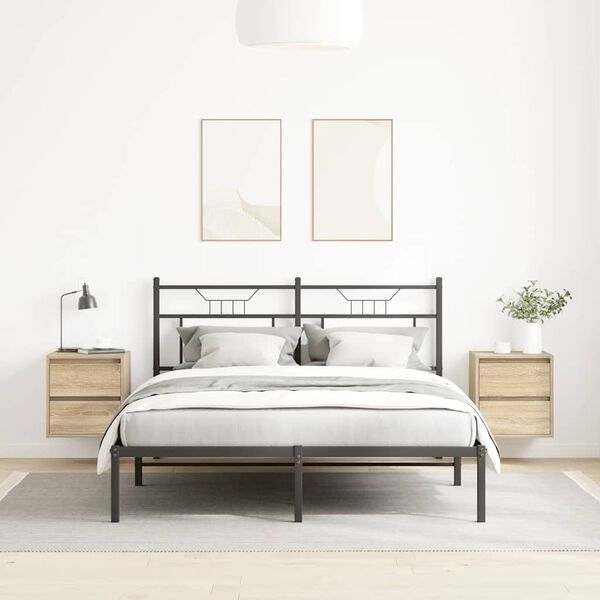 vidaXL Sein&auml;kiinnitett&auml;v&auml;t y&ouml;p&ouml;yd&auml;t 2 kpl Sonoma-tammi 38x34x40 cm