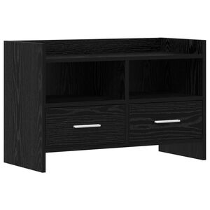vidaXL TV-kaappi 71,5 x 33 x 47 cm Musta tammi Tekninen puu
