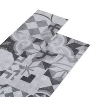 vidaXL PVC lattialankku ei-itsekiinnittyvä 5,26 m² 2 mm harmaa kuvio