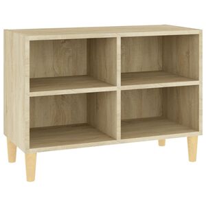 vidaXL TV-taso t&auml;yspuiset jalat Sonoma-tammi 69,5x30x50 cm