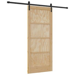 vidaXL Liukuovi Luonnollinen 86 x 198,5 cm T&auml;ysi m&auml;nty