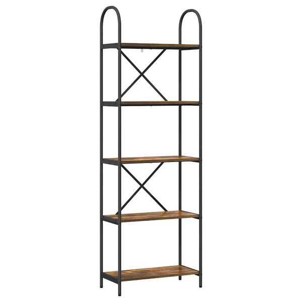 vidaXL Kirjahylly Savup&auml;hkin&auml; 60 x 30 x 183 cm Tekninen puu