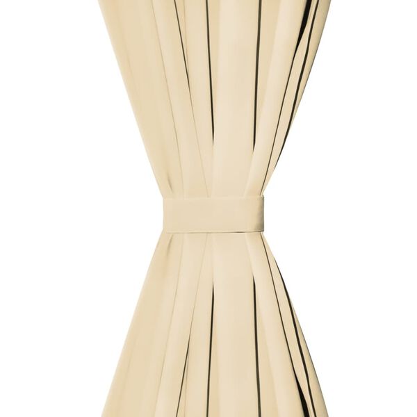 vidaXL Mikro-satiiniverhot silmukoilla 2 kpl 140x225 cm Beige