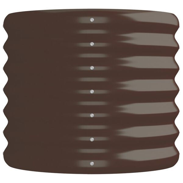 vidaXL Korotettu kukkalaatikko galvanoitu teräs 152x40x36 cm ruskea