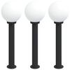 vidaXL Pollarivalot 3 kpl 80 cm musta IP44