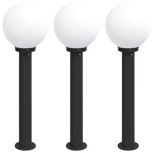 vidaXL Pollarivalot 3 kpl 80 cm musta IP44