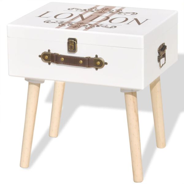 vidaXL Sivukaappi 40x30x41,5 cm valkoinen