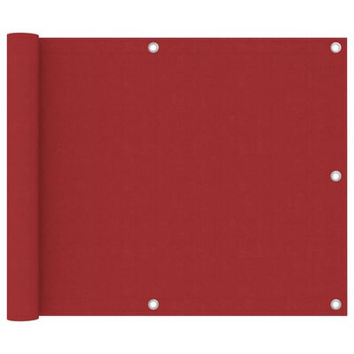 vidaXL Parvekkeen suoja punainen 75x300 cm Oxford kangas