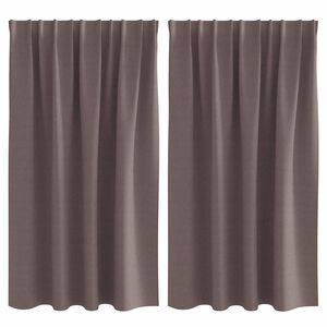 vidaXL Piment&auml;v&auml; verho renkailla 2 pcs Tumma ruskea 140 x 140 cm