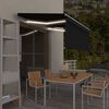vidaXL Manuaalisesti kelattava markiisi verho/LED 3,5x2,5m antrasiitti