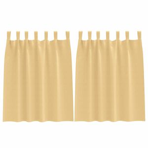 vidaXL Piment&auml;v&auml; verho renkailla 2 kpl Beige 140 x 140 cm Polyesteri
