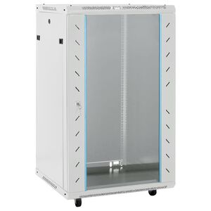 vidaXL 18U Verkkolaitekaappi k&auml;&auml;ntyv&auml;t jalat 19" IP20 60x60x100 cm