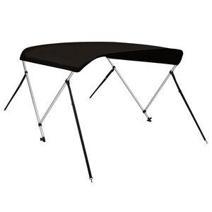 vidaXL 2-kaarinen Bimini-kate musta 150x120x110 cm