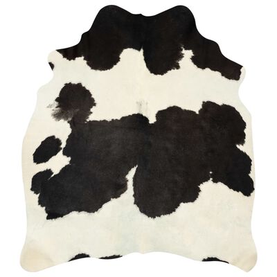 vidaXL Aito lehmäntaljamatto musta ja valkoinen 150x170 cm