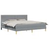 vidaXL S&auml;ngynrunko patjalla Vaaleanharmaa 6FT Super King Size kangas