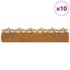 vidaXL Nurmikonreunukset 10 pcs Ruosteinen 103 x 0,05 x 22 cm