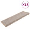 vidaXL Portaiden matot 15 kpl 65x21x4 cm hopeanv&auml;rinen suorakaiteen muotoinen reuna