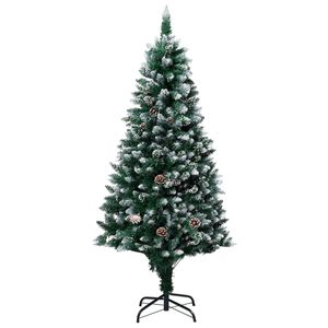 vidaXL Tekojoulukuusi k&auml;vyill&auml; ja valkoisella lumella 150 cm