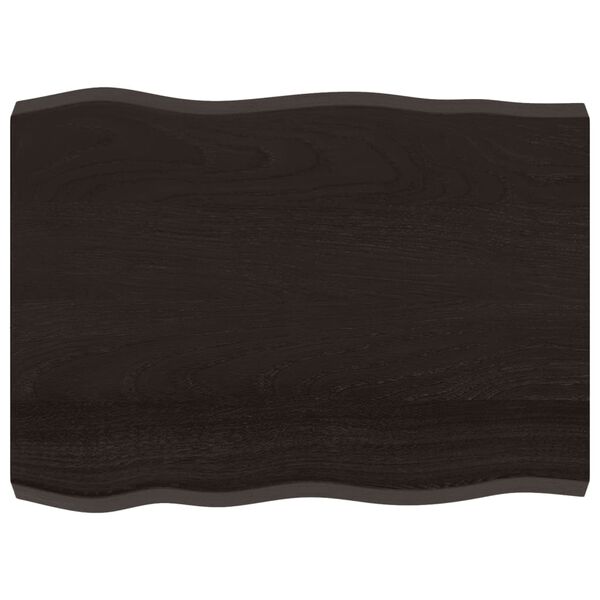 vidaXL P&ouml;yt&auml;levy ruskea 80x60x(2-6)cm k&auml;sitelty t&auml;ystammi el&auml;v&auml; reuna