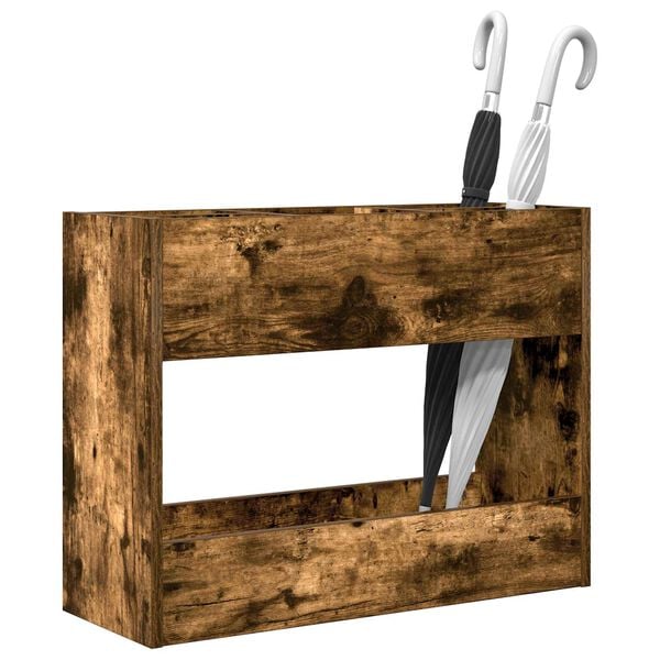 vidaXL Aurinkovarjojalusta Savup&auml;hkin&auml; 65 x 24 x 50 cm Tekninen puu