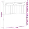 vidaXL Metallinen sängynpääty valkoinen 90 cm