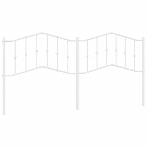 vidaXL Metallinen vaihtop&auml;&auml;ty valkoinen 200 cm