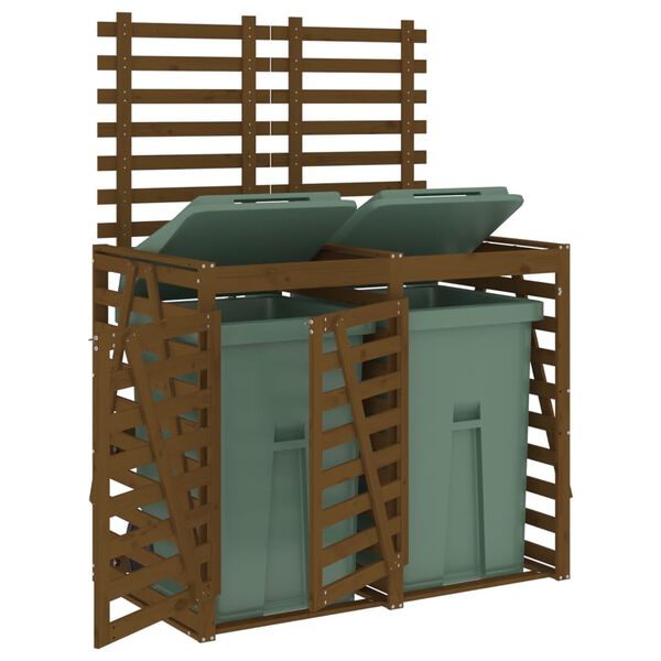 vidaXL Kahden roska-astian vaja hunajanruskea t&auml;ysi m&auml;nty