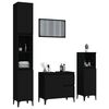 vidaXL 4-osainen Kylpyhuonekalustesarja musta tekninen puu
