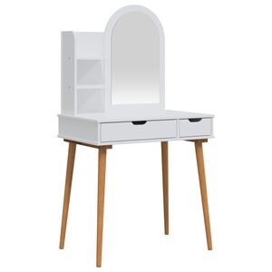 vidaXL Meikkip&ouml;yt&auml;sarja FAUSKE 3 kpl valkoinen 76 x 50 x 143 cm