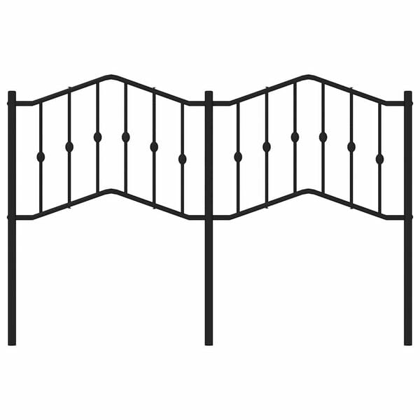 vidaXL Metallinen vaihtop&auml;&auml;ty musta 150 cm