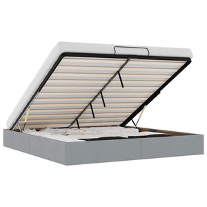 vidaXL Ottomaanien s&auml;ngyn runko ilman patjaa vaaleanharmaa kangas