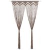 vidaXL Macrame verho harmaanruskea 140x240 cm puuvilla