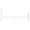 vidaXL Metallinen sängynrunko päädyillä valkoinen 120x200 cm