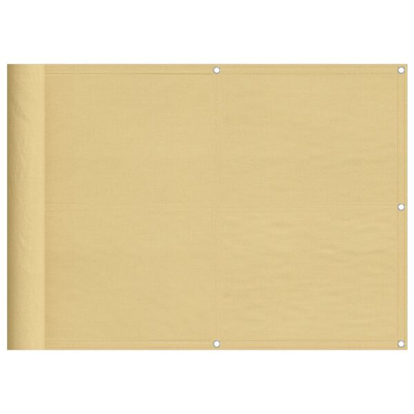 vidaXL Parvekesuoja hiekka 75x800 cm 100% Oxford polyesteri